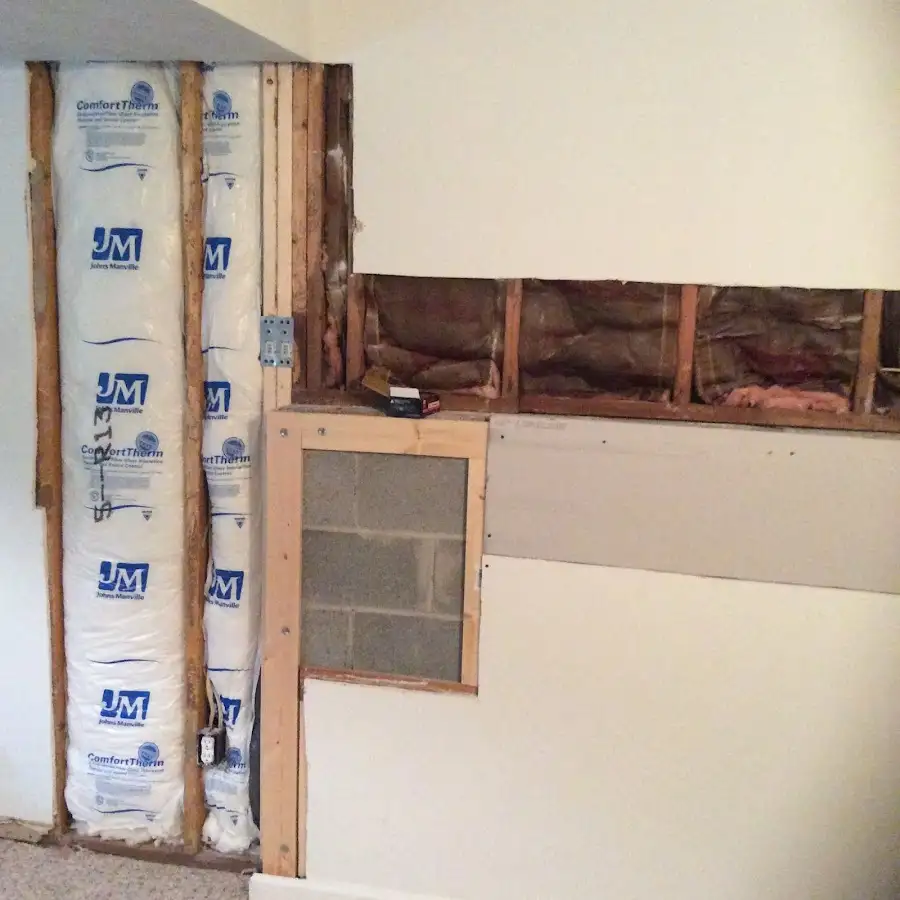 Wall insulation replacement during Contents Cleaning & Restoration in Annapolis Neck